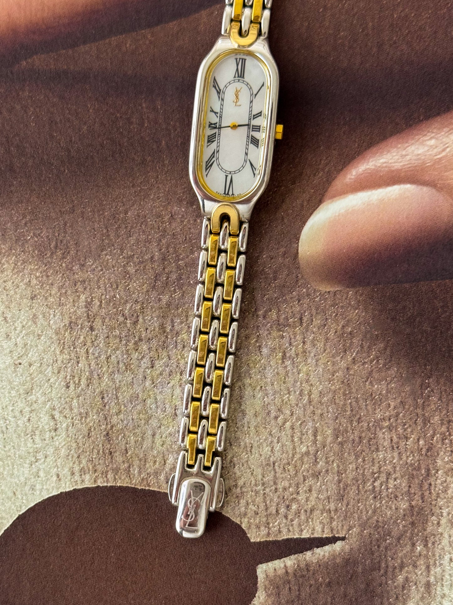 RARE 1990s Vintage Yves Saint Laurent Two-tone Ladies Watch (YSL)