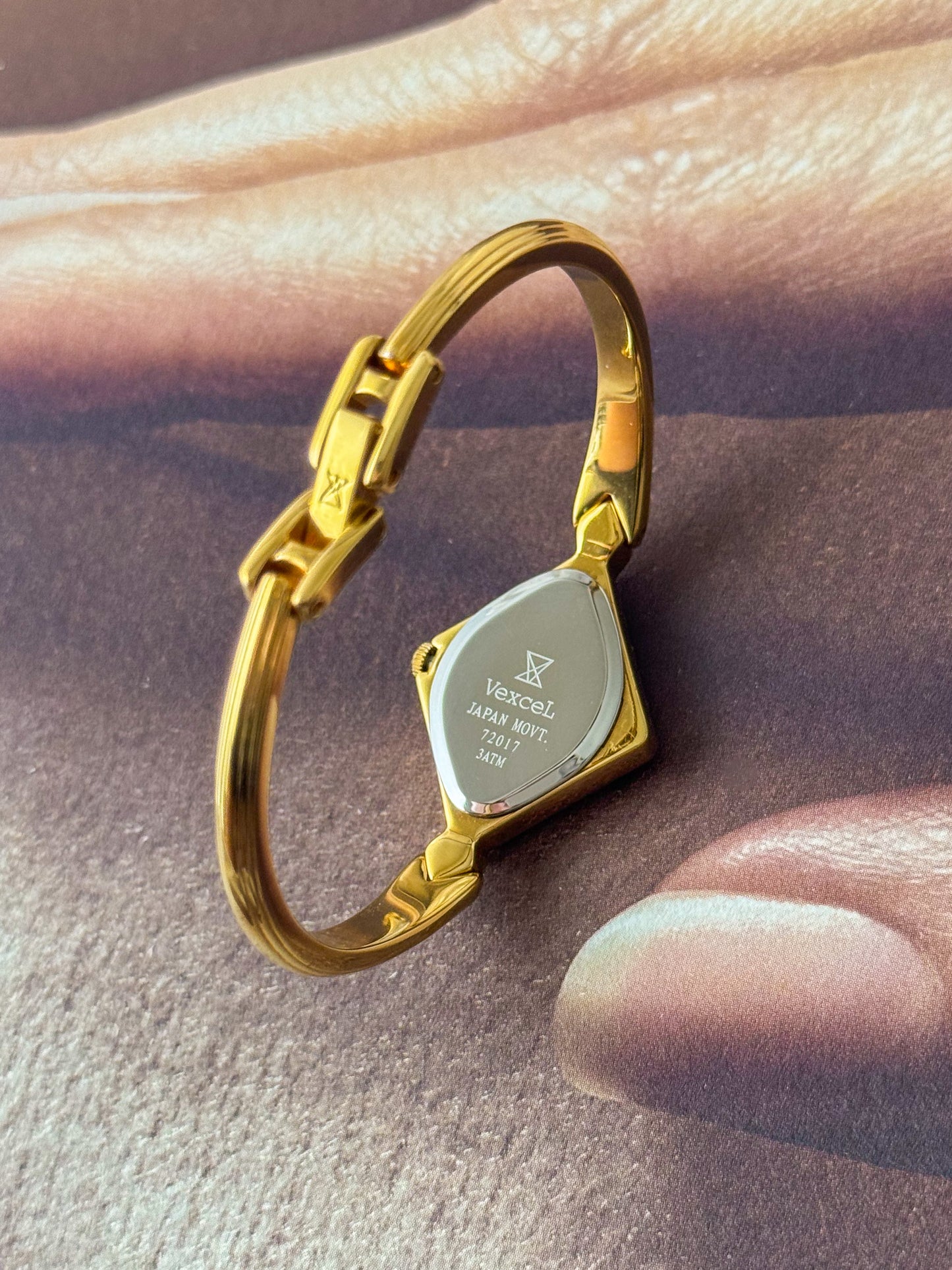 (Select a watch) Vintage Gold Bangle Watches With Purple Stones