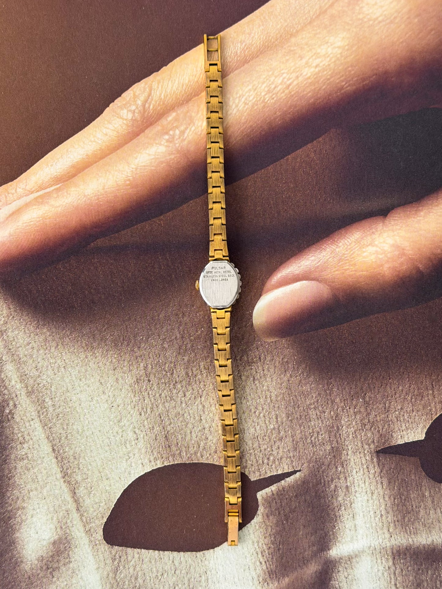 Vintage Pulsar Gold Watch With Diamond Accent