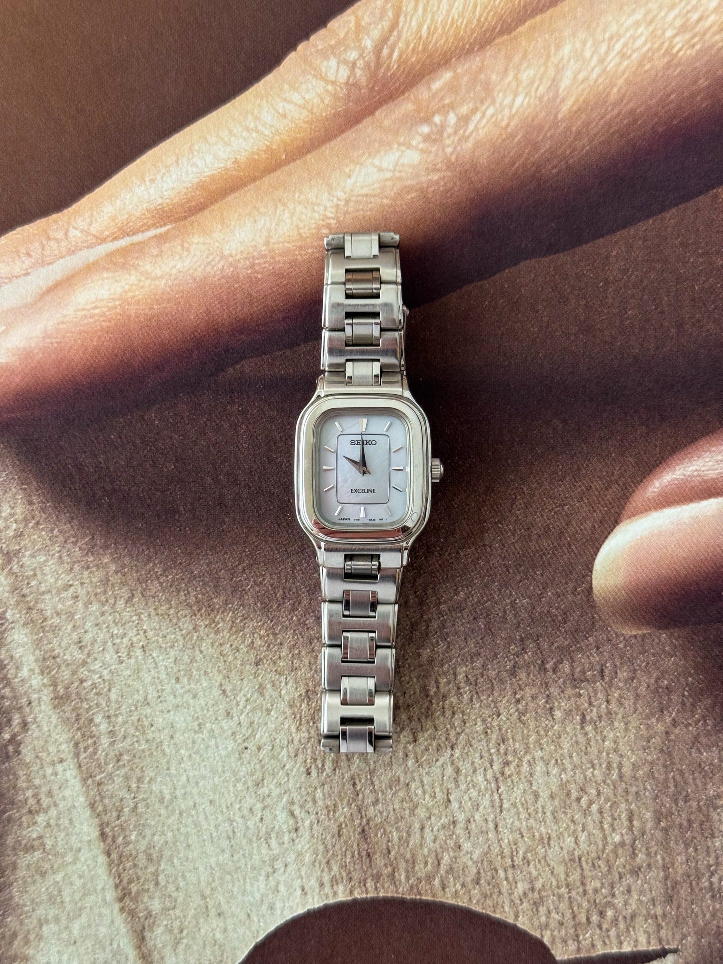 Vintage Silver Watch With Square Face