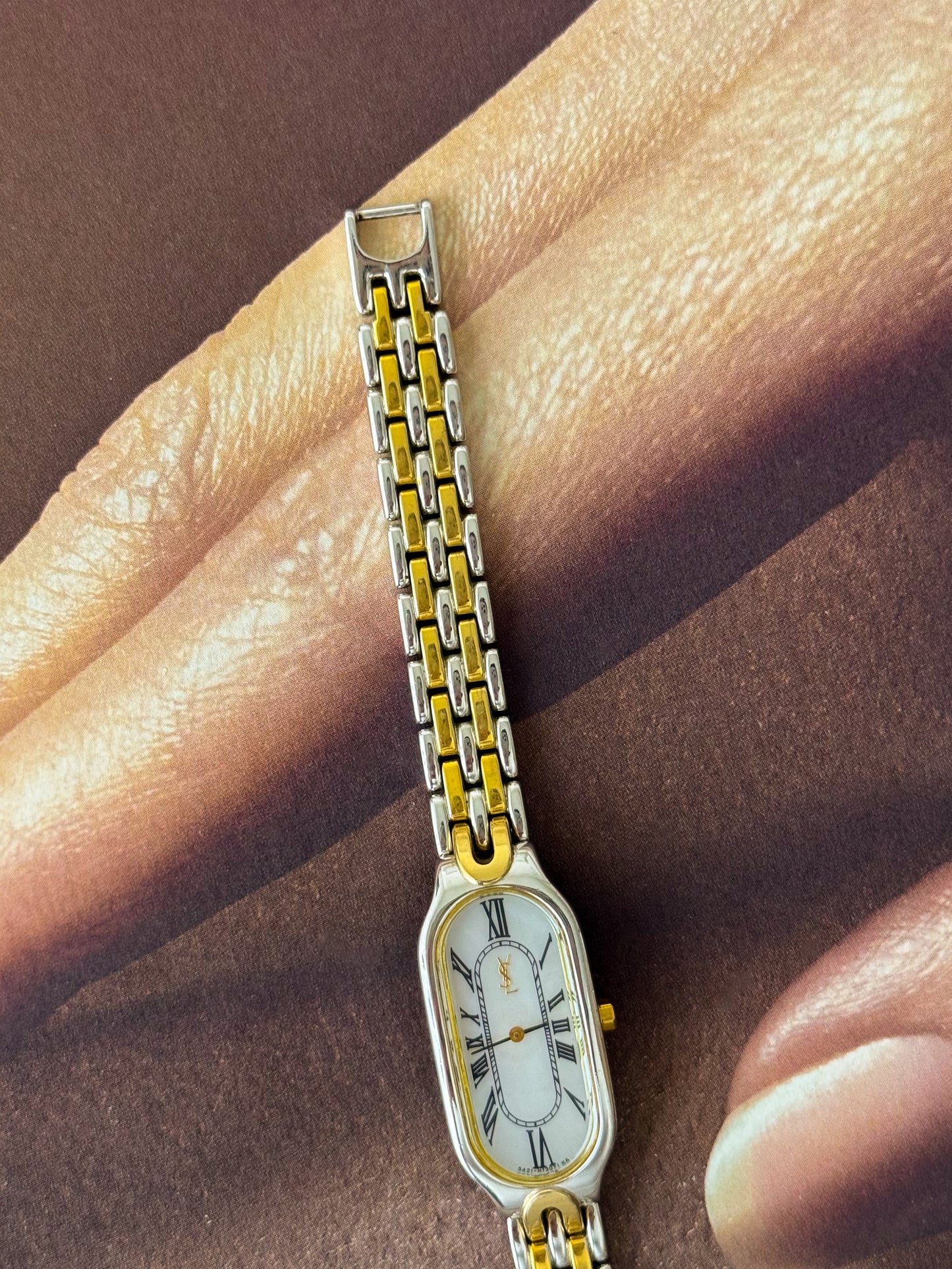 RARE 1990s Vintage Yves Saint Laurent Two-tone Ladies Watch (YSL)
