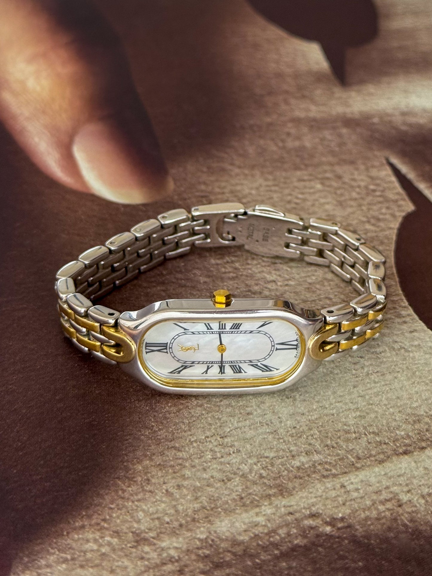 RARE 1990s Vintage Yves Saint Laurent Two-tone Ladies Watch (YSL)