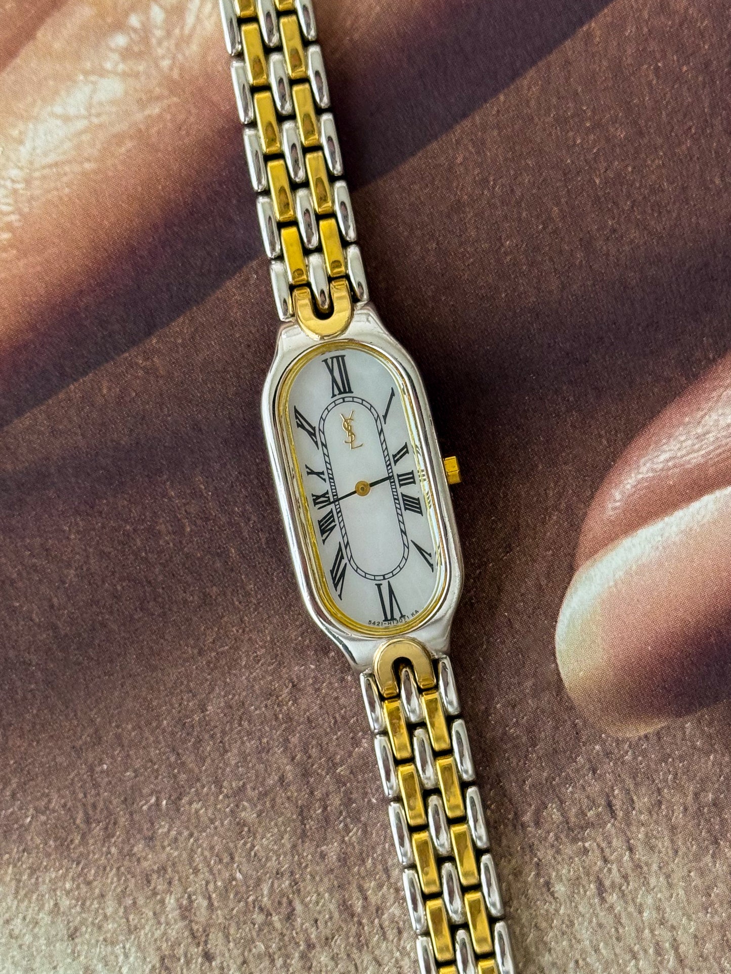 RARE 1990s Vintage Yves Saint Laurent Two-tone Ladies Watch (YSL)
