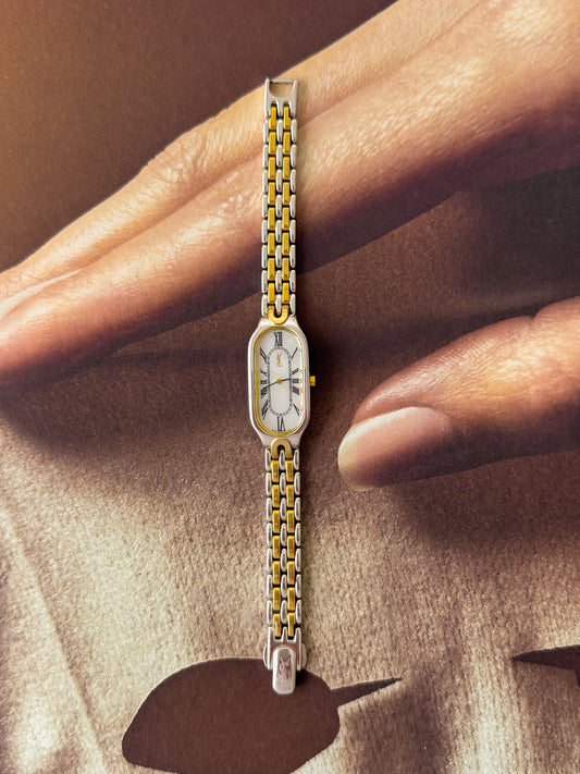 RARE 1990s Vintage Yves Saint Laurent Two-tone Ladies Watch (YSL)