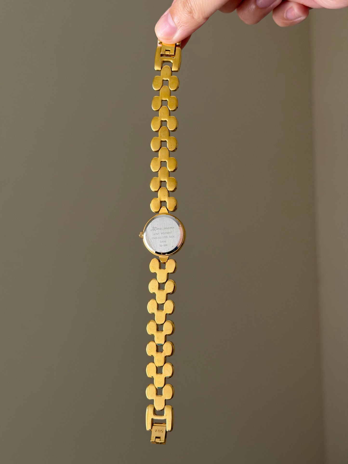 Vintage Marcel Drucker Watch With Purple Dial and Amethyst Gemstone Band