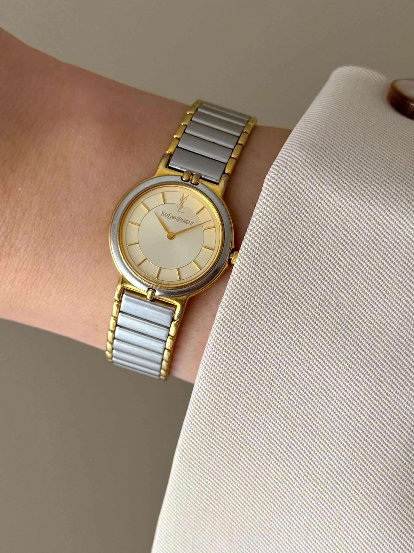 Vintage Two-Tone Yves Saint Laurent Watch YSL