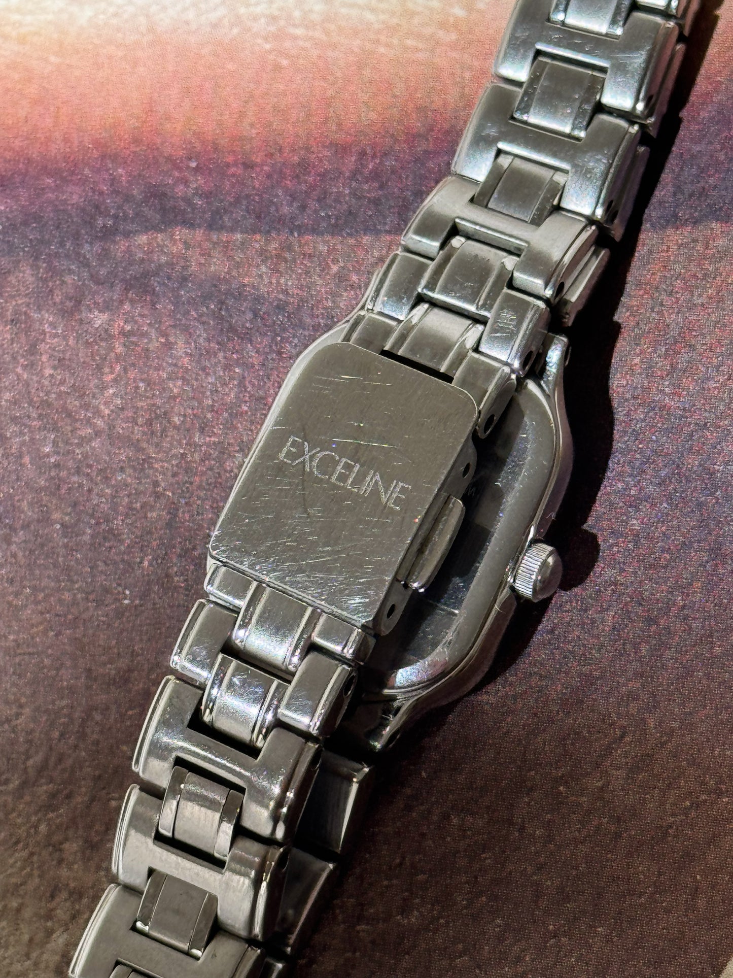 Vintage Silver Watch With Square Face