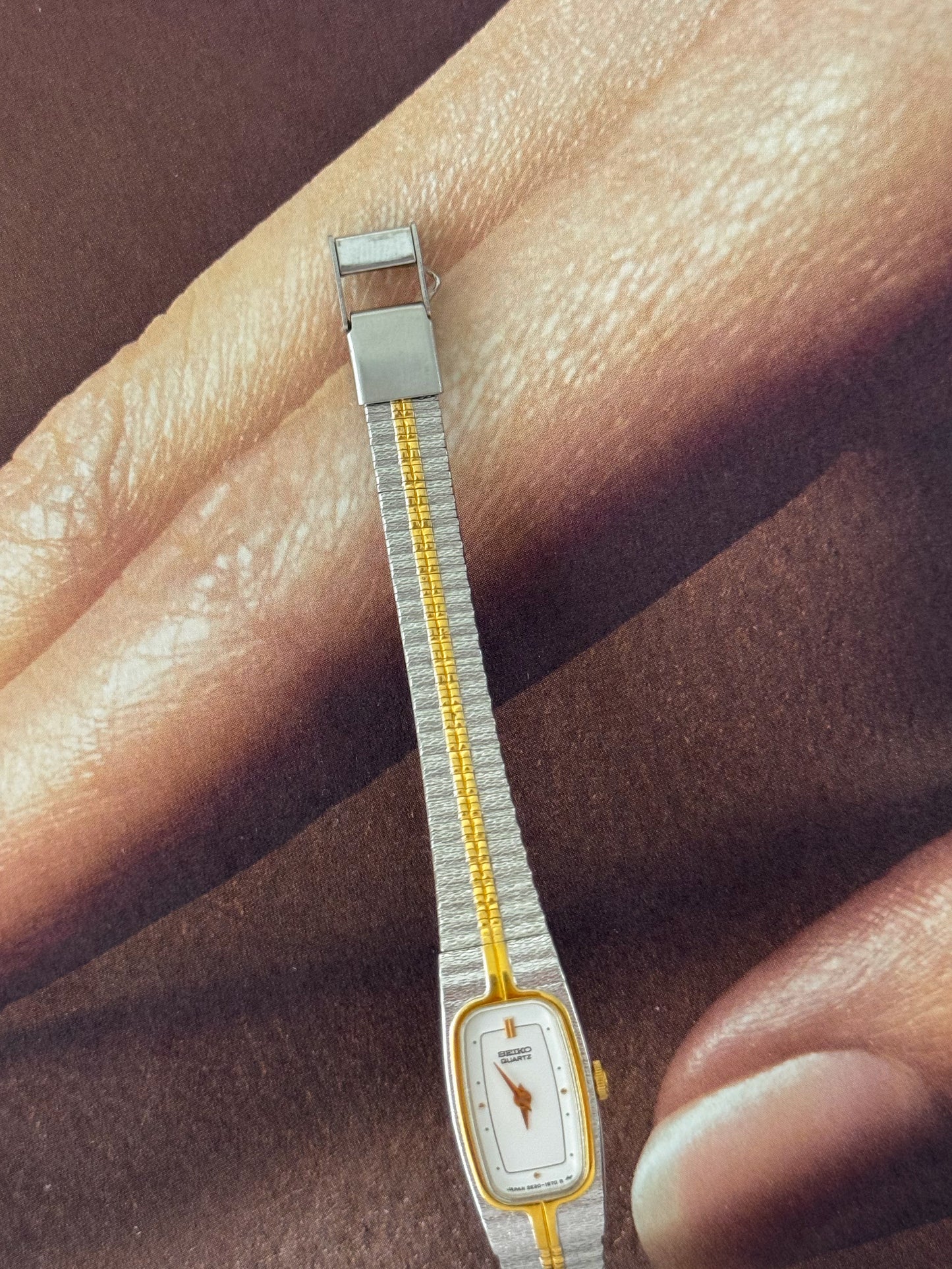 Vintage 1980s Two-tone Cocktail Seiko Watch