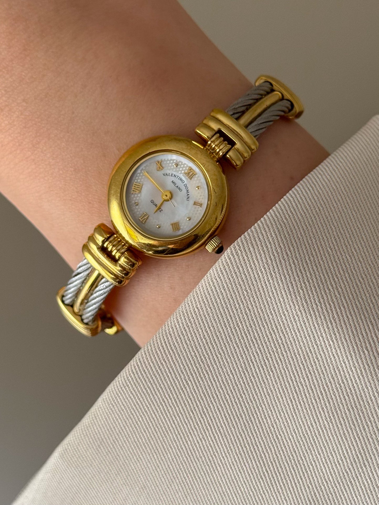 Vintage Valentino Domani Two Tone Watch