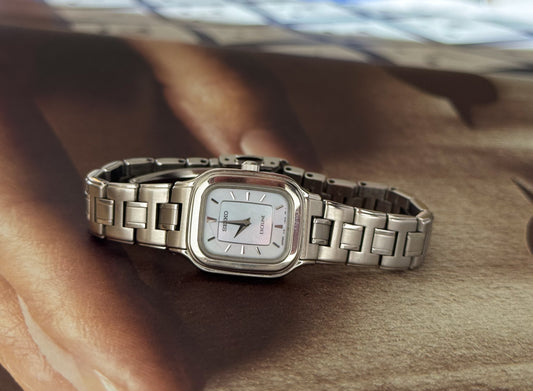 Vintage Silver Watch With Square Face