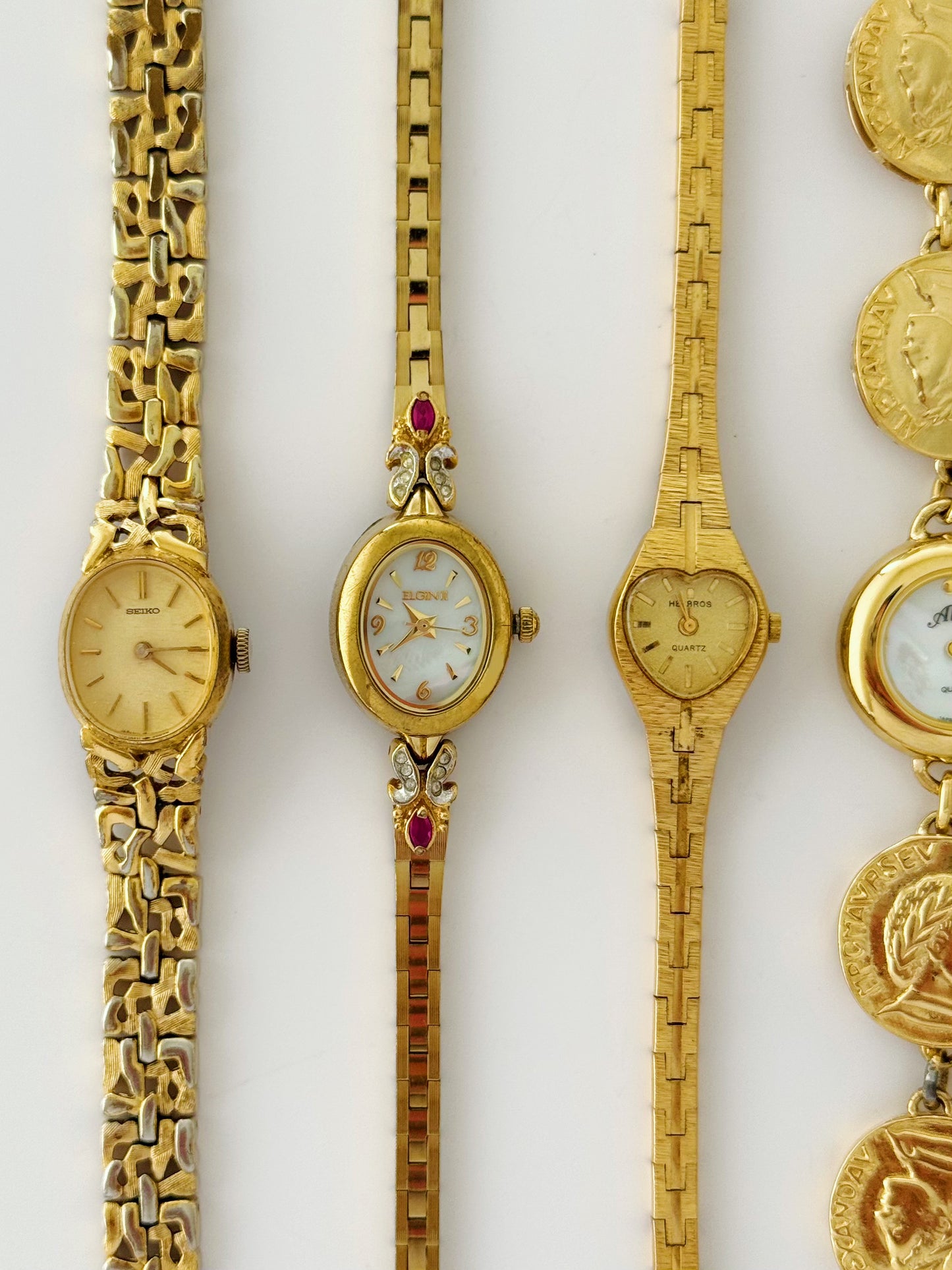 Vintage Gold/Ruby Stones Watches - choose your option