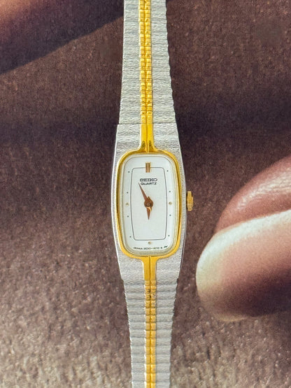 Vintage 1980s Two-tone Cocktail Seiko Watch