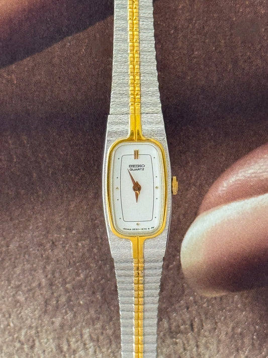 Vintage 1980s Two-tone Cocktail Seiko Watch