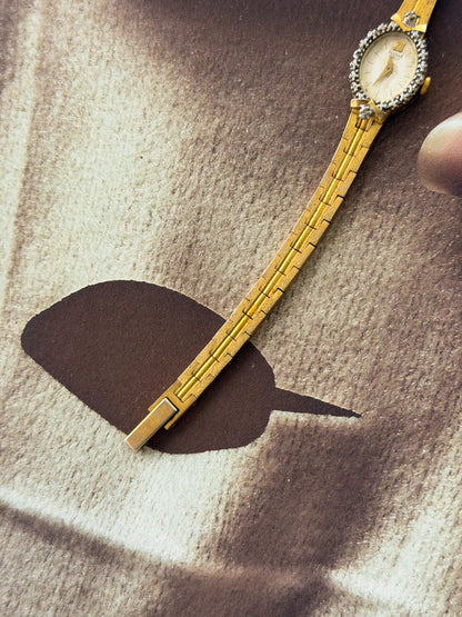 Vintage Pulsar Gold Watch With Diamond Accent