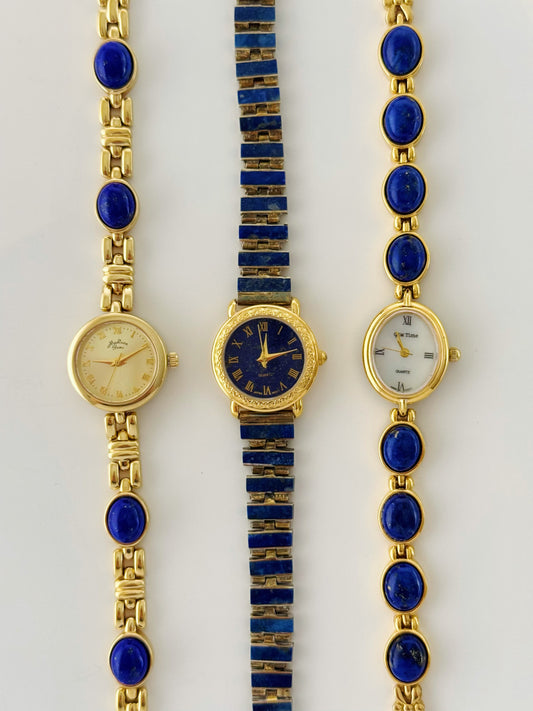 Vintage Lapis Lazuli Gemstone Watches - choose your option