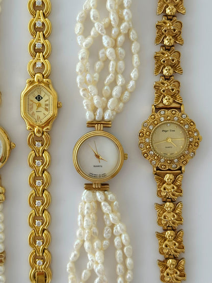 Vintage Pearl and Gold Watches - choose your option