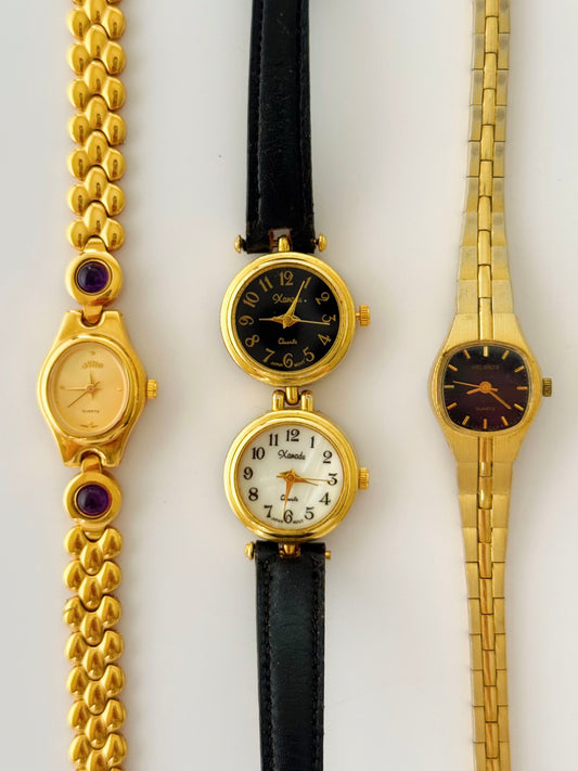 Vintage Black/Gold Watches - choose your option