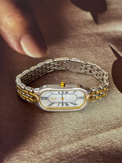 RARE 1990s Vintage Yves Saint Laurent Two-tone Ladies Watch (YSL)