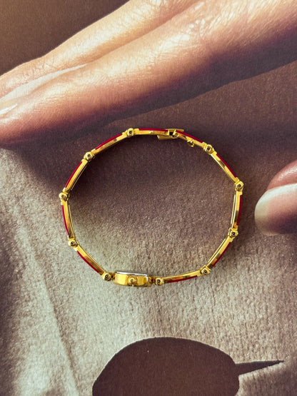 Extremely Rare and Petite 1990s Red Seiko Watch With Dainty Band