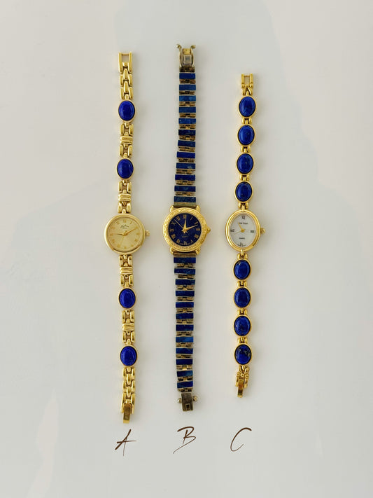 Vintage Lapis Lazuli Gemstone Watches - choose your option