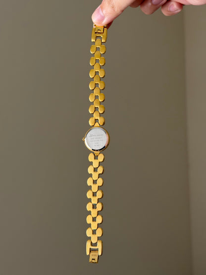 Vintage Marcel Drucker Watch With Purple Dial and Amethyst Gemstone Band