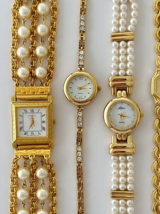 Vintage Pearl and Gold Watches - choose your option