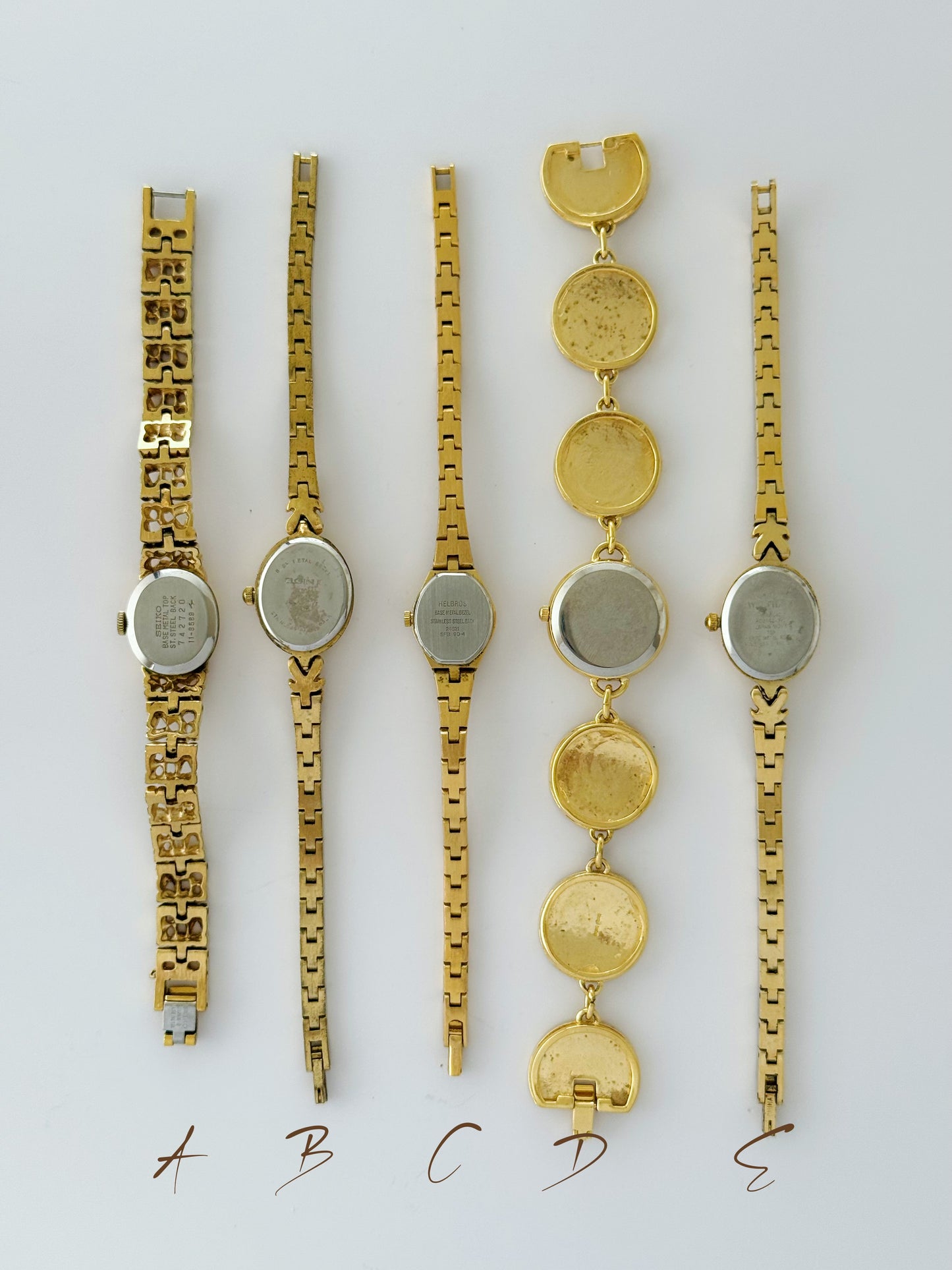 Vintage Gold/Ruby Stones Watches - choose your option