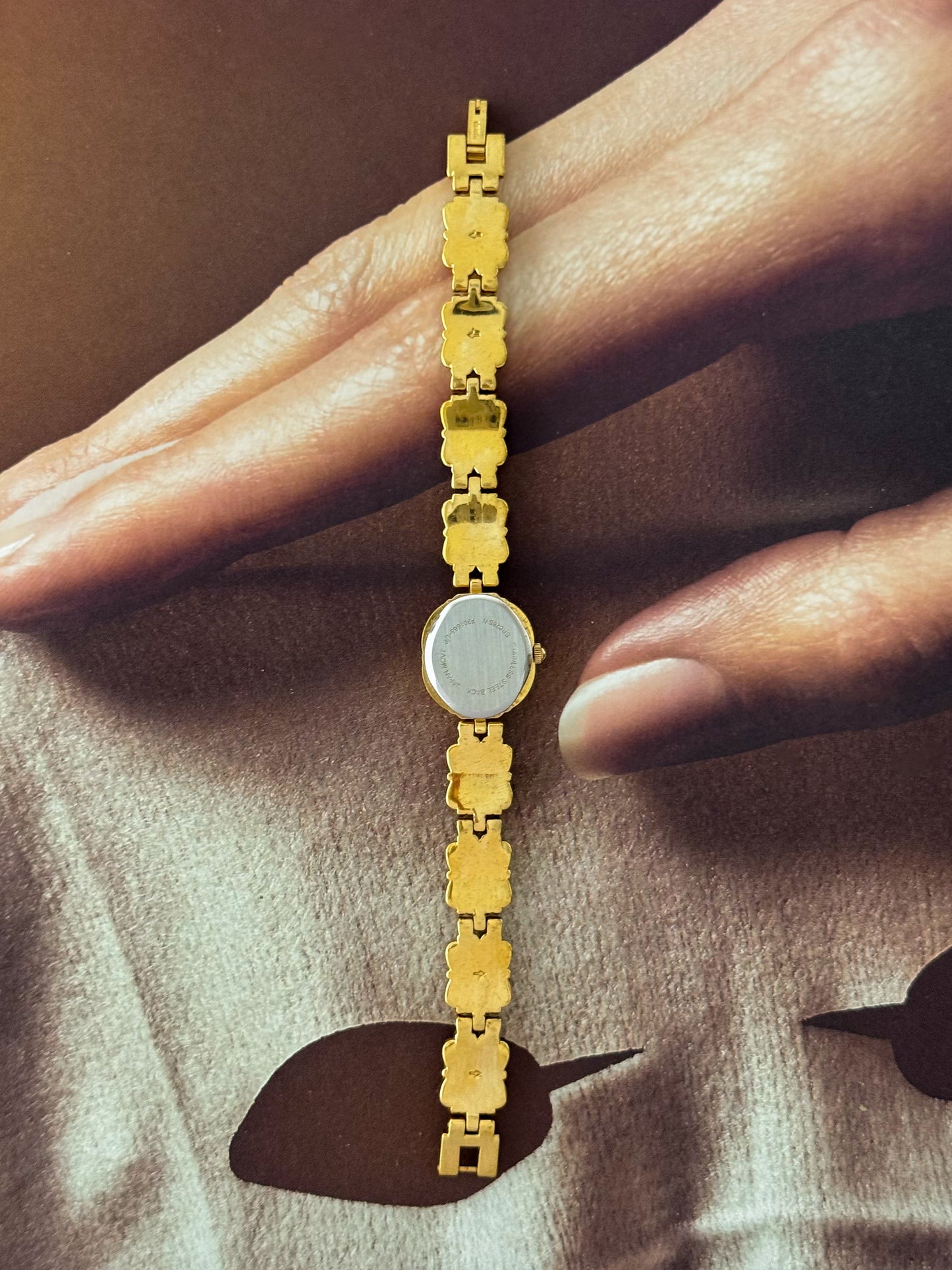 Vintage Victorian Gold Tone Cameo Watch