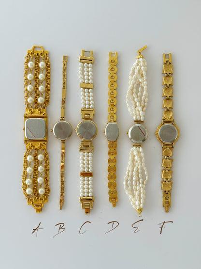 Vintage Pearl and Gold Watches - choose your option