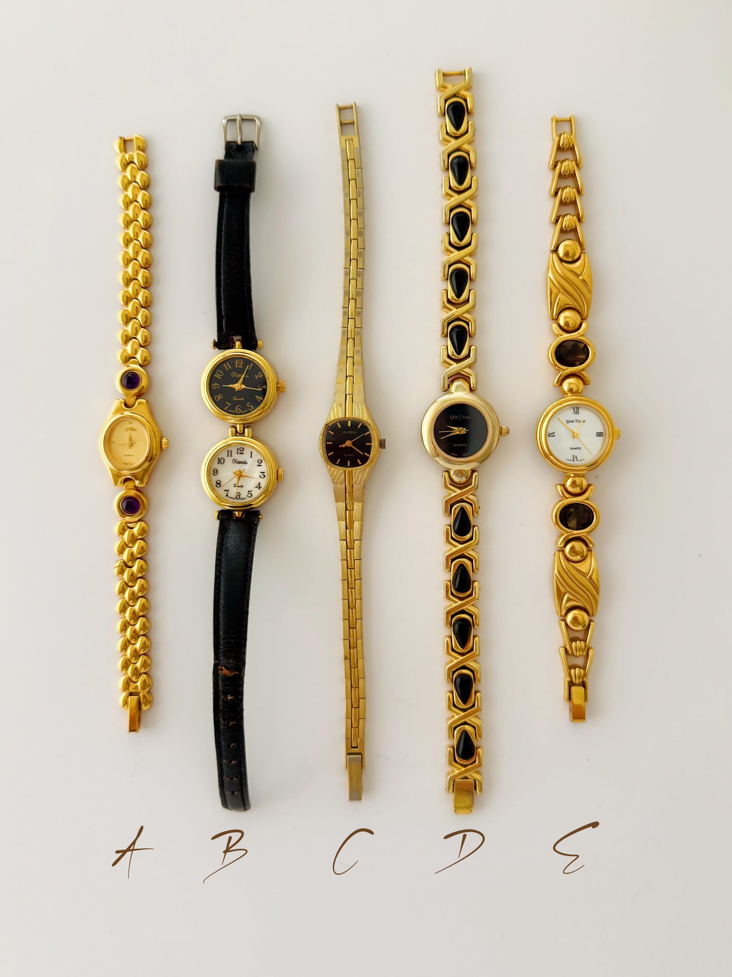 Vintage Black/Gold Watches - choose your option