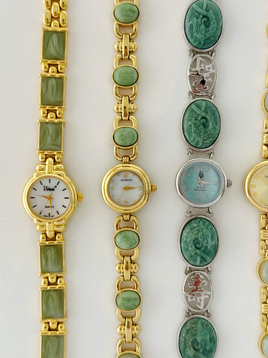 Vintage Green Gemstone Watches - choose your option
