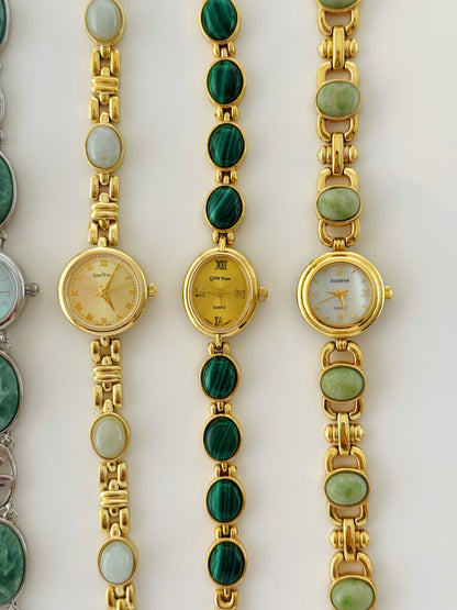 Vintage Green Gemstone Watches - choose your option