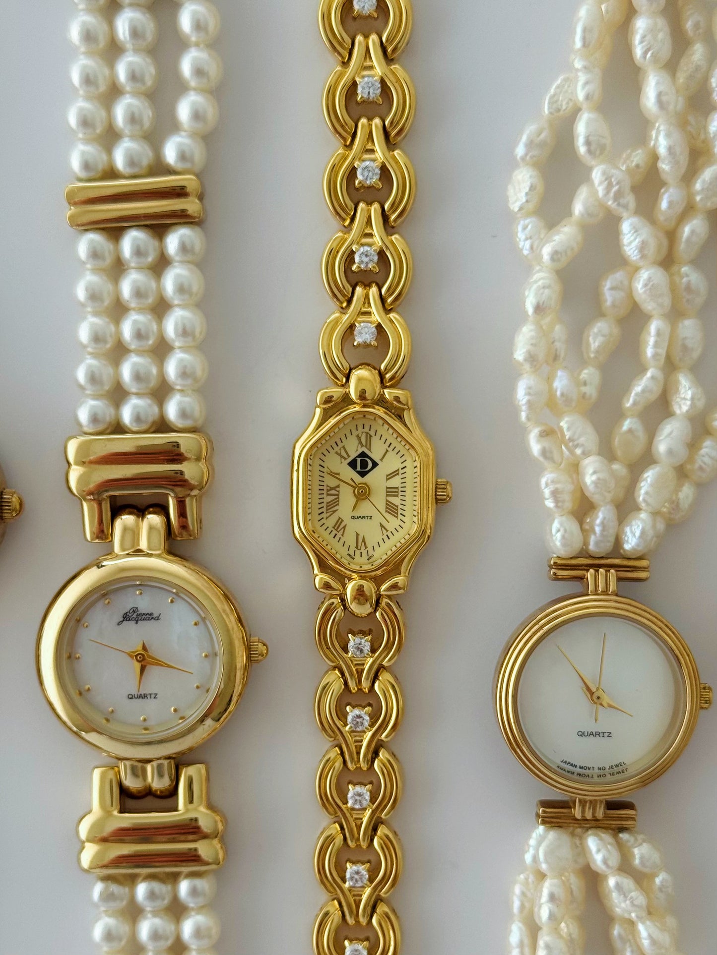 Vintage Pearl and Gold Watches - choose your option