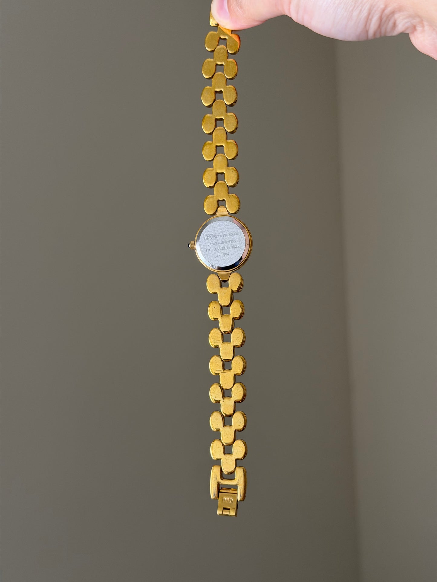 Vintage Marcel Drucker Watch With Green Dial and Peridot Gemstone Band