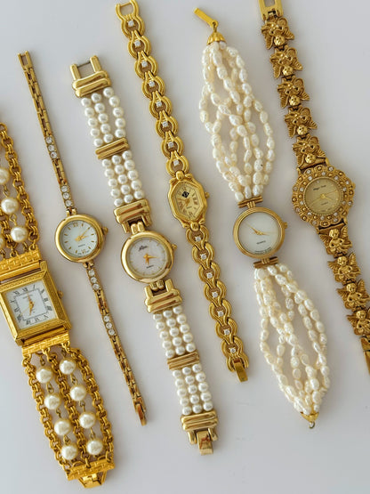 Vintage Pearl and Gold Watches - choose your option