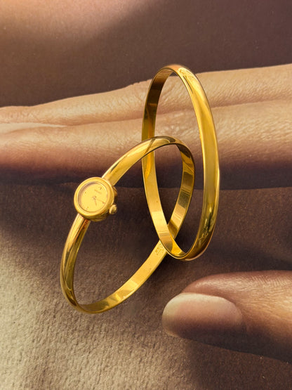 Extremely Rare Vintage Gold Seiko Double Bangle Watch