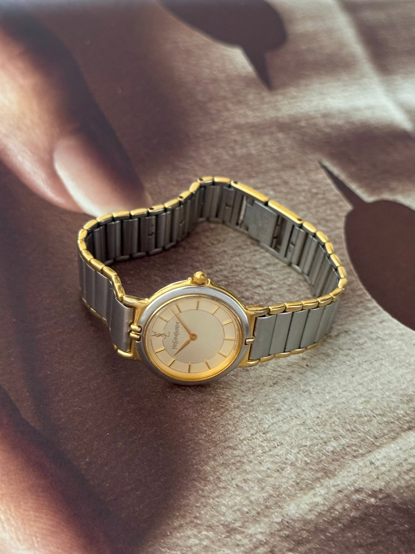 Vintage Two-Tone Yves Saint Laurent Watch YSL